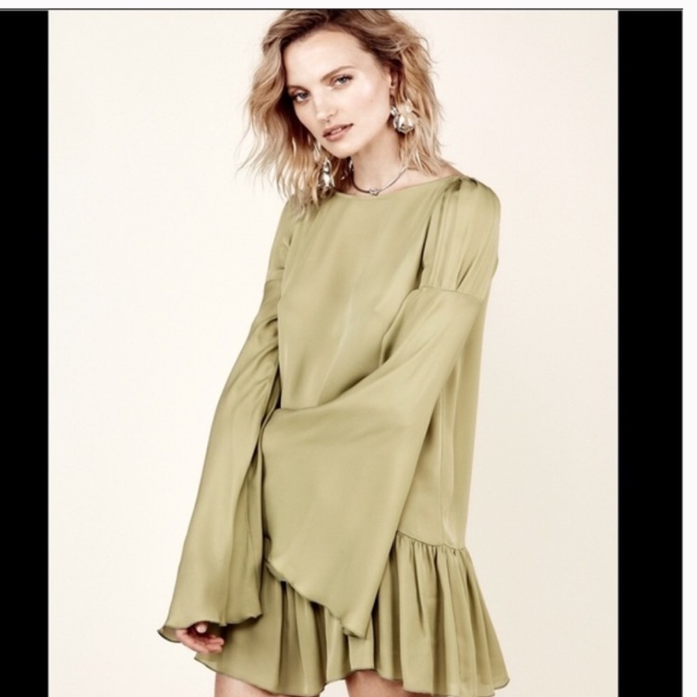 Stone Cold Fox Green long sleeve mini dress